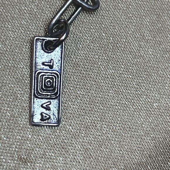 TOVA Rydell Necklace Antique Silver Statement Holiday Sparkle Runway Glam Drop - Picture 10 of 16